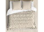 Abakuhaus Set Copripiumino Orientale Per Letti Singoli, Motivo Classico Neutro, Antiacaro, Adatto A Chi Soffre Di Allergie, Con Federa, 200 Cm X 200 Cm - 80 X 80 Cm, Pale Sepia Pale Tan