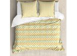 Abakuhaus Set Copripiumino Per Letti Singoli, Carote Semplici, Antiacaro, Adatto A Chi Soffre Di Allergie, Con Federa, 200 Cm X 200 Cm - 80 X 80 Cm, Marigold Verde Mela