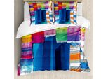 Abakuhaus Set Copripiumino Etnico Per Letti Singoli, Tappeti Artigianali Marocchini, Antiacaro E Anallergico Con Federa, 155 Cm X 220 Cm - 80 X 80 Cm, Multicolore