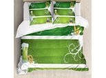 Abakuhaus Set Copripiumino Per Letto Singolo Irish Pub, Con Motivo Birra E Pentola D'oro, Antiacaro, Adatto A Chi Soffre Di Allergie, Con Federa, 155 Cm X 220 Cm - 80 X 80 Cm, Multicolore