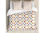 Abakuhaus Set Copripiumino Per Letto Singolo, Motivo Floreale Primaverile, Antiacaro, Adatto A Chi Soffre Di Allergie, Con Federa, 200 Cm X 200 Cm - 80 X 80 Cm, Multicolore