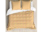Set Copripiumino Abakuhaus Per Letti Singoli, Fiori Astratti Monocromatici, Antiacaro, Adatto A Chi Soffre Di Allergie, Con Federa, 155 Cm X 220 Cm - 80 X 80 Cm, Arancione Bruciato