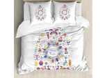 Abakuhaus Set Copripiumino Coniglietto Pasquale Per Letti Singoli, Composizione Happyy, Antiacaro, Adatto A Chi Soffre Di Allergie, Con Federa, 200 Cm X 200 Cm - 80 X 80 Cm, Multicolore