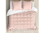 Abakuhaus Set Copripiumino Per Letto Singolo, Creatura Marina, Antiacaro, Adatto A Chi Soffre Di Allergie, Con Federa, 155 Cm X 220 Cm - 80 X 80 Cm, Salmone Corallo Scuro