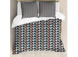 Abakuhaus Set Copripiumino Per Letti Singoli, Geometrico Astratto, Antiacaro, Adatto A Chi Soffre Di Allergie, Con Federa, 200 Cm X 200 Cm - 80 X 80 Cm, Multicolore