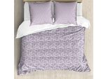 Abakuhaus Set Copripiumino Romantico Per Letti Singoli, Outline Roses, Antiacaro, Adatto A Chi Soffre Di Allergie, Con Federa, 155 Cm X 220 Cm - 80 X 80 Cm, Rosa Baby E Indaco