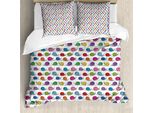Abakuhaus Set Copripiumino Colorato Per Letti Singoli, Simpatici Lumaconi Dai Colori Vivaci, Antiacaro E Anallergico, Con Federa, 200 Cm X 200 Cm - 80 X 80 Cm, Multicolore