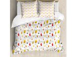 Set Copripiumino Abakuhaus Per Letti Singoli, Tema Arte Moderna Simplistic, Antiacaro, Adatto A Chi Soffre Di Allergie, Con Federa, 200 Cm X 200 Cm - 80 X 80 Cm, Terra Giallo Vermiglio