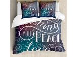 Abakuhaus Set Copripiumino Per Letto Singolo, Motivo Natalizio, Antiacaro, Adatto A Chi Soffre Di Allergie, Con Federa, 155 Cm X 220 Cm - 80 X 80 Cm, Multicolore