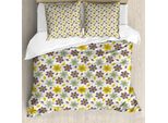 Set Copripiumino Abakuhaus Per Letti Singoli, Pois Creativi E Fiori, Antiacaro, Adatto A Chi Soffre Di Allergie, Con Federa, 200 Cm X 200 Cm - 80 X 80 Cm, Multicolore