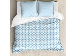 Abakuhaus Set Copripiumino Astratto Per Letti Singoli, Motivo Esagonale Grunge, Antiacaro, Adatto A Chi Soffre Di Allergie, Con Federa, 200 Cm X 200 Cm - 80 X 80 Cm, Blu Cielo Azzurro
