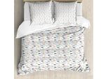 Abakuhaus Set Copripiumino Per Letti Singoli, Motivi Marini Sottomarini, Antiacaro, Adatto A Chi Soffre Di Allergie, Con Federa, 155 Cm X 220 Cm - 80 X 80 Cm, Multicolore
