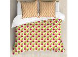 Abakuhaus Set Copripiumino Per Letti Singoli, Abstract Beetroots, Antiacaro, Adatto A Chi Soffre Di Allergie, Con Federa, 200 Cm X 200 Cm - 80 X 80 Cm, Multicolore