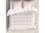 Abakuhaus Set Copripiumino Con Coniglietto Pasquale Per Letti Singoli, Coniglietto, Antiacaro, Adatto A Chi Soffre Di Allergie, Con Federa, 200 Cm X 200 Cm - 80 X 80 Cm, Rosa Baby-Avorio