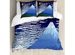 Abakuhaus Set Copripiumino Per Letti Singoli, Notte In Montagna, Antiacaro, Adatto A Chi Soffre Di Allergie, Con Federa, 155 Cm X 220 Cm - 80 X 80 Cm, Giallo Indaco