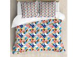 Abakuhaus Set Copripiumino Per Letti Singoli, Motivo Colorato Peaks, Antiacaro, Adatto A Chi Soffre Di Allergie, Con Federa, 200 Cm X 200 Cm - 80 X 80 Cm, Multicolore