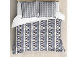 Abakuhaus Set Copripiumino Per Letto Singolo, Motivi Tradizionali Tribali, Antiacaro, Adatto A Chi Soffre Di Allergie, Con Federa, 200 Cm X 200 Cm - 80 X 80 Cm, Rosa Pallido Viola Scuro