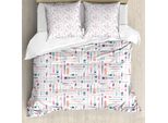 Abakuhaus Set Copripiumino Per Letti Singoli, Accessori Per Il Disegno, Antiacaro, Adatto A Chi Soffre Di Allergie, Con Federa, 155 Cm X 220 Cm - 80 X 80 Cm, Multicolore