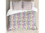 Set Copripiumino Abakuhaus Rainbow Per Letti Singoli, Unicorn Ice Skater, Antiacaro, Adatto A Chi Soffre Di Allergie, Con Federa, 155 Cm X 220 Cm - 80 X 80 Cm, Multicolore