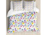 Abakuhaus Set Copripiumino Per Letti Singoli, Abbigliamento Invernale Colorato, Antiacaro, Adatto A Chi Soffre Di Allergie, Con Federa, 200 Cm X 200 Cm - 80 X 80 Cm, Multicolore