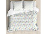 Abakuhaus Set Copripiumino Nautico Per Letti Singoli, Conchiglie Grunge E Stelle Marine, Antiacaro, Adatto A Chi Soffre Di Allergie, Con Federa, 200 Cm X 200 Cm - 80 X 80 Cm, Multicolore