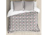 Abakuhaus Set Copripiumino Per Letto Singolo, Farfalle, Insetti E Fiorellini, Antiacaro, Adatto A Chi Soffre Di Allergie, Con Federa, 155 Cm X 220 Cm - 80 X 80 Cm, Multicolore