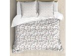 Set Copripiumino Abakuhaus Rainbow Per Letti Singoli, Bookworm Unicorno, Antiacaro, Adatto A Chi Soffre Di Allergie, Con Federa, 200 Cm X 200 Cm - 80 X 80 Cm, Avorio Multicolore