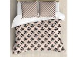 Abakuhaus Set Copripiumino Per Lettini, Piccoli Disegni Di Gufi, Antiacaro, Adatto A Chi Soffre Di Allergie, Con Federa, 200 Cm X 200 Cm - 80 X 80 Cm, Rosa E Grigio Carbone
