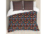 Abakuhaus Set Copripiumino Camaleonte Per Letti Singoli, Amore Rettile Astratto, Antiacaro, Adatto A Chi Soffre Di Allergie, Con Federa, 155 Cm X 220 Cm - 80 X 80 Cm, Multicolore Grigio Carbone