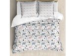 Set Copripiumino Naturale Abakuhaus Per Letti Singoli, Motivo Polar Bear Pastello, Antiacaro, Adatto A Chi Soffre Di Allergie, Con Federa, 200 Cm X 200 Cm - 80 X 80 Cm, Multicolore