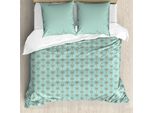 Abakuhaus Set Copripiumino Tropicale Per Letti Singoli, Palme Da Cocco Esotiche, Antiacaro, Adatto A Chi Soffre Di Allergie, Con Federa, 155 Cm X 220 Cm - 80 X 80 Cm, Blu Ardesia Marrone