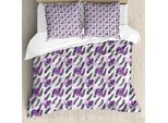 Abakuhaus Set Copripiumino Per Letti Singoli, Creative-Plume E Spritzer, Antiacaro, Adatto A Chi Soffre Di Allergie, Con Federa, 200 Cm X 200 Cm - 80 X 80 Cm, Malva Pallido Melanzana