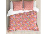 Abakuhaus Set Copripiumino Paisley Per Letti Singoli, Colorato Eastern Floral, Antiacaro, Adatto A Chi Soffre Di Allergie, Con Federa, 200 Cm X 200 Cm - 80 X 80 Cm, Rosa Multicolore
