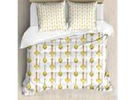Abakuhaus Set Copripiumino Per Letti Singoli, Musica Tradizionale Dombra, Antiacaro, Adatto A Chi Soffre Di Allergie, Con Federa, 155 Cm X 220 Cm - 80 X 80 Cm, Giallo Arancione