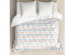 Abakuhaus Set Copripiumino Per Letto Singolo, Sparrows Dots Colorato, Antiacaro, Adatto A Chi Soffre Di Allergie, Con Federa, 200 Cm X 200 Cm - 80 X 80 Cm, Multicolore