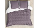 Abakuhaus Set Copripiumino Astratto Per Letti Singoli, Motivi Geometrici Retrò, Antiacaro, Adatto A Chi Soffre Di Allergie, Con Federa, 155 Cm X 220 Cm - 80 X 80 Cm, Cocoa Pale Ceil Blau