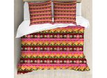 Abakuhaus Volk Set Copripiumino Per Letti Singoli, Motivo Floreale E Orientale, Antiacaro, Adatto A Chi Soffre Di Allergie, Con Federa, 155 Cm X 220 Cm - 80 X 80 Cm, Multicolore