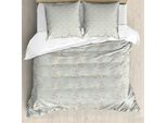 Abakuhaus Set Copripiumino Vintage Per Letti Singoli, Stile Romantico Nostalgico, Antiacaro, Adatto A Chi Soffre Di Allergie, Con Federa, 200 Cm X 200 Cm - 80 X 80 Cm, Reseda, Verde, Arancione