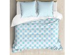 Abakuhaus Set Copripiumino Per Letto Singolo, Neve Invernale, Antiacaro, Adatto A Chi Soffre Di Allergie, Con Federa, 155 Cm X 220 Cm - 80 X 80 Cm, Azzurro