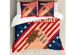 Abakuhaus Set Copripiumino Per Letto Singolo, Hands Holding, Antiacaro, Adatto A Chi Soffre Di Allergie, Con Federa, 200 Cm X 200 Cm - 80 X 80 Cm, Rosa Multicolore