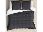 Abakuhaus Set Copripiumino Antico Per Letti Singoli, Fantasia Creativa Trellis, Antiacaro E Anallergico, Con Federa, 155 Cm X 220 Cm - 80 X 80 Cm, Grigio E Grigio Scuro
