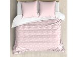 Abakuhaus Set Copripiumino Swans Per Letti Singoli, Blush Tone KöNigswasservogel, Antiacaro, Adatto A Chi Soffre Di Allergie, Con Federa, 200 Cm X 200 Cm - 80 X 80 Cm, Pale Pink Cream