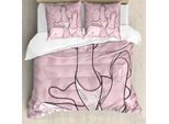 Abakuhaus Set Copripiumino Alla Moda Per Letti Singoli, Feminine Clutch Stiletto, Antiacaro, Adatto A Chi Soffre Di Allergie, Con Federa, 200 Cm X 200 Cm - 80 X 80 Cm, Rosa Pallido