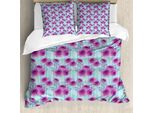 Abakuhaus Set Copripiumino Per Letto Singolo, Crisantemi Primaverili, Antiacaro, Adatto A Chi Soffre Di Allergie, Con Federa, 200 Cm X 200 Cm - 80 X 80 Cm, Multicolore
