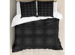 Abakuhaus Set Copripiumino In Carbonella Per Letti Singoli, Petali Di Fiori A Pois, Antiacaro, Adatto A Chi Soffre Di Allergie, Con Federa, 200 Cm X 200 Cm - 80 X 80 Cm, Grigio Antracite Scuro
