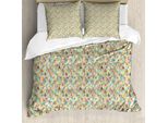 Abakuhaus Set Copripiumino Astratto Per Letti Singoli, Triangoli Colorati, Antiacaro, Adatto A Chi Soffre Di Allergie, Con Federa, 155 Cm X 220 Cm - 80 X 80 Cm, Multicolore
