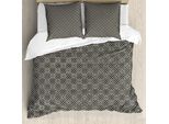 Abakuhaus Set Copripiumino Marocchino Per Letti Singoli, Motivo Floreale Geometrico Ripetuto, Antiacaro, Adatto A Chi Soffre Di Allergie, Con Federa, 200 Cm X 200 Cm - 80 X 80 Cm, Color Guscio D'uovo Grigio Antracite