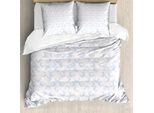 Abakuhaus Set Copripiumino Swans Per Letti Singoli, Uccelli Acquatici Color Pastello, Antiacaro, Adatto A Chi Soffre Di Allergie, Con Federa, 200 Cm X 200 Cm - 80 X 80 Cm, Azzurro E Arancione Bruciato