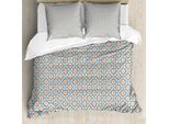 Abakuhaus Set Copripiumino Marocchino Per Letti Singoli, Tonalità Pastello Con Motivi Floreali, Antiacaro, Adatto A Chi Soffre Di Allergie, Con Federa, 155 Cm X 220 Cm - 80 X 80 Cm, Multicolore