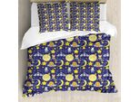 Abakuhaus Set Copripiumino Per Letti Singoli, Animali Dormienti Cartoon, Antiacaro, Adatto A Chi Soffre Di Allergie, Con Federa, 200 Cm X 200 Cm - 80 X 80 Cm, Multicolore